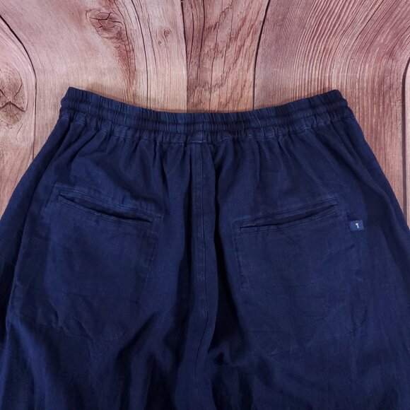 Pilcro Womens Size Small Linen Blend Drawstring Super High Rise Relaxed Pants - Picture 5 of 12